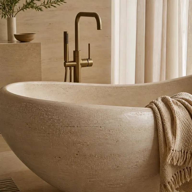 Detalhe de Banheiras e SPAs, acabamento premium Casa Rara